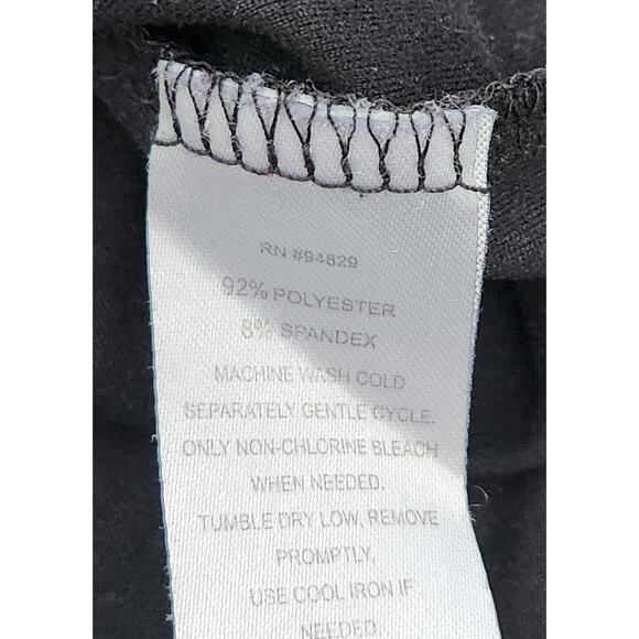 Derek Heart Black Off The Shoulder Ruffled Top Small Stretchy Soft Lightweight - Picture 4 of 4